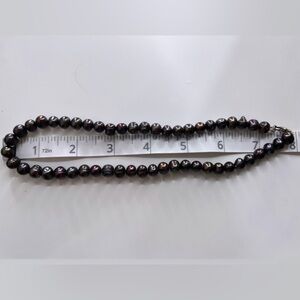 Grey Black Drop Tahitian Pearl Necklace